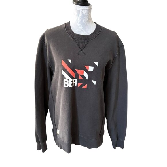 Tracksmith Other - Tracksmith Mens Gray Black Crewneck Sweatshirt Size Large Cotton Blend